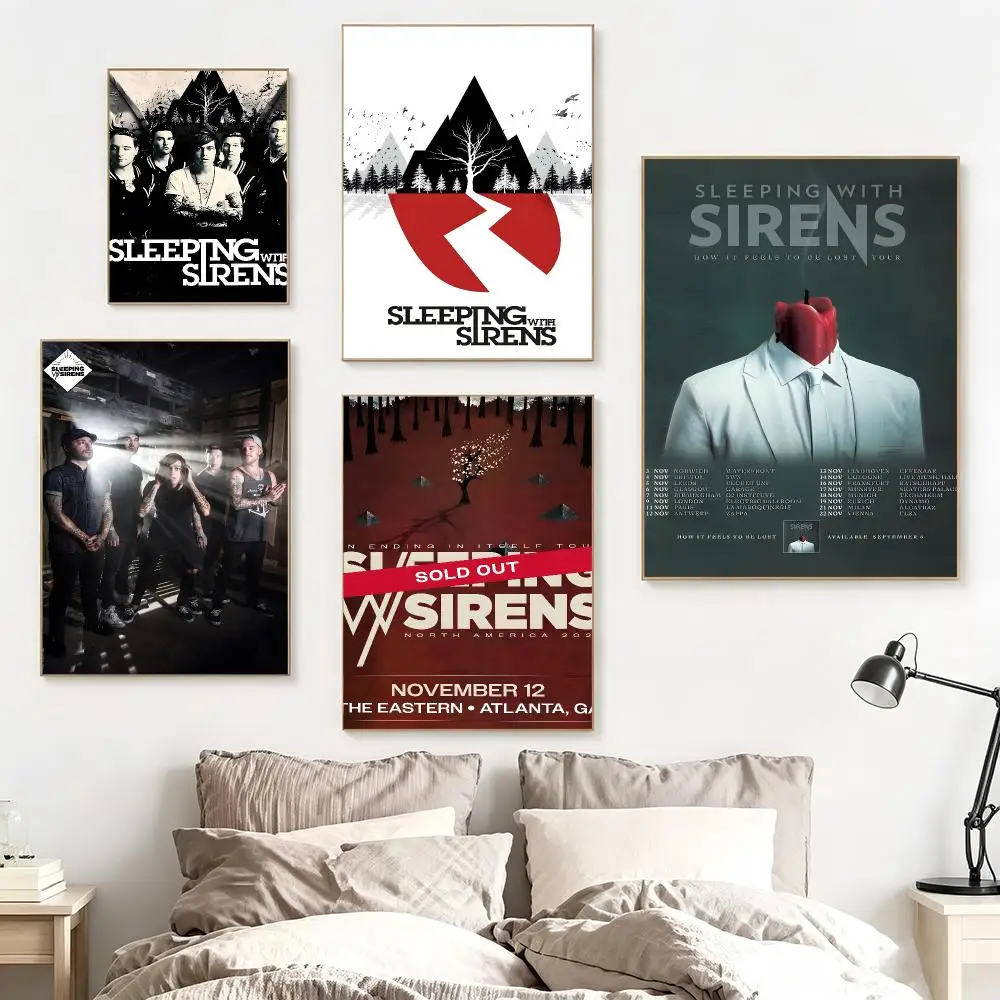 Ambient Music Sleeping with Sirens Poster impermeable para el hogar sala de estar dormitorio bar decoracion estetica