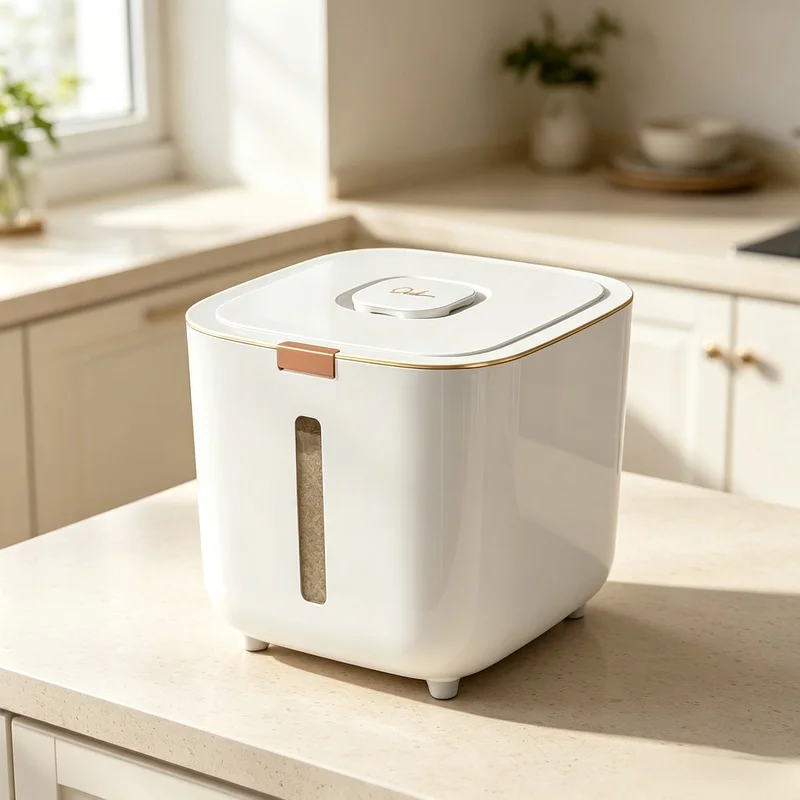 5/10KG Thickened Sealed Rice Bucket, Moisture Insect‑Proof Grain Storage Canister for Rice Flour Noodles Kitchen Pantry