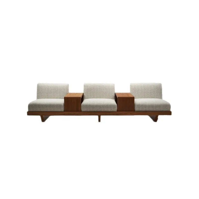 Sales office negotiation sofas, hotel lobby, clubhouse, lounge area, reception booths, wabi-sabi style homestay furniture