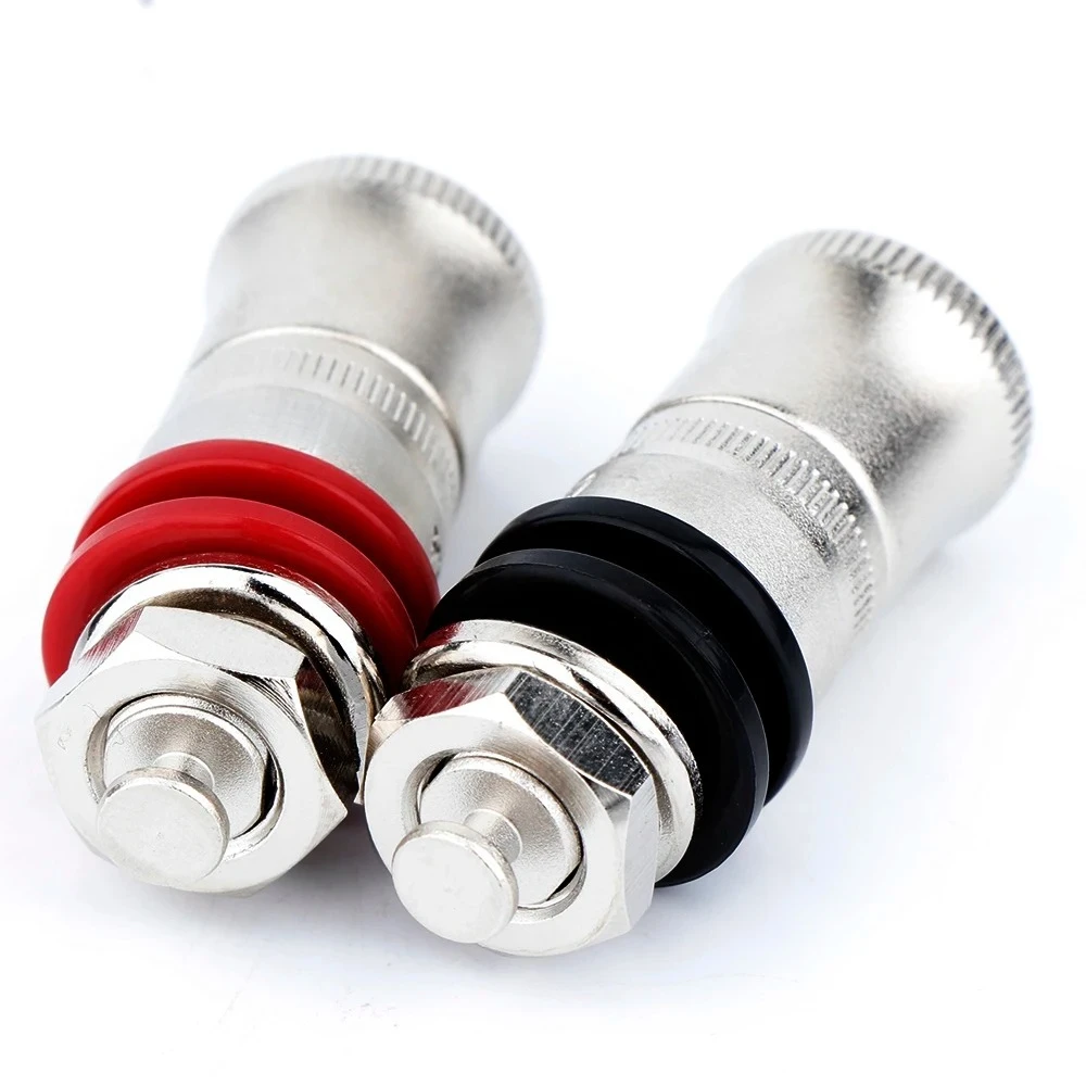 Hi-End 868 Binding Post Rhodium Gold Plated Speaker Niobium Terminal Banana Jack Amplifier Connector  Sound Audio Adapter