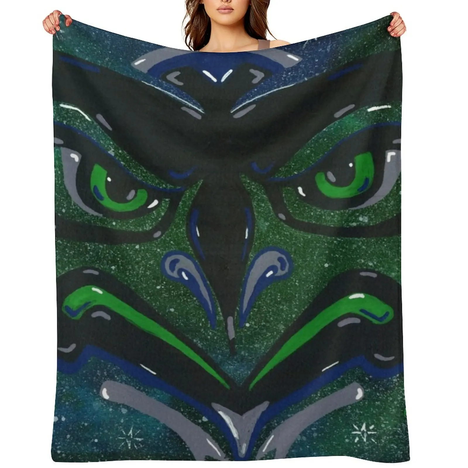 

Home Town Pride (SeaHawks) Throw Blanket Warm Decoratives wednesday Blankets Sofas Of Decoration Blankets