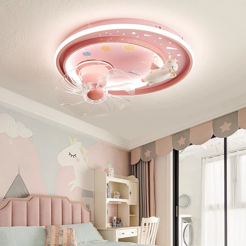 Nordic bedroom Ceiling fan with led light and control electric fan Ceiling lights dining room Ceiling lamps indoor lighting