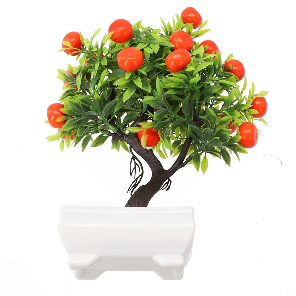 Indoor Plastic Fruit Orange Tree, Lifelike Fake Plants for Home Office Decor, Non Toxic and Easy to Clean, Brings Nature Indoors