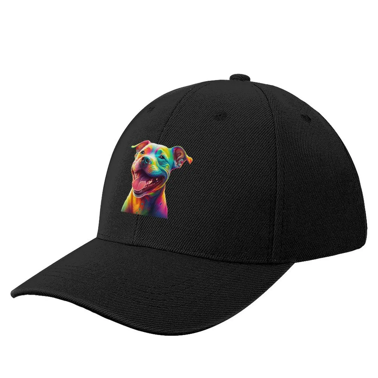 Border collie bull staffy dog happy smiling Baseball Cap New Hat fashionable Luxury Brand Girl Men's