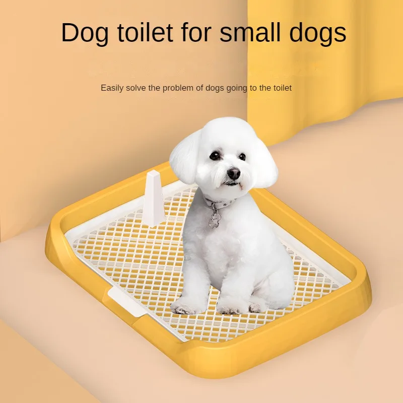 Manufacturer's Direct Sales of Small and Medium-sized Dog Toilets with Anti Urine Splashing Column and Washable Flat Dog Toilets