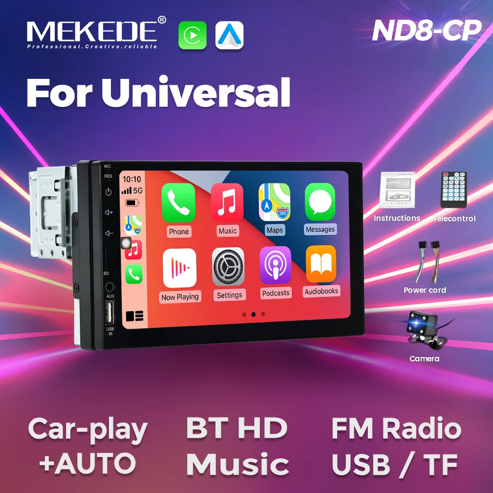 MEKEDE 1 Din 7 zoll MP5 Player Für Universal Auto Radio Multimedia Player Auto audio USB BT TF Karte 7 zoll HD Touch Scree Autoradio