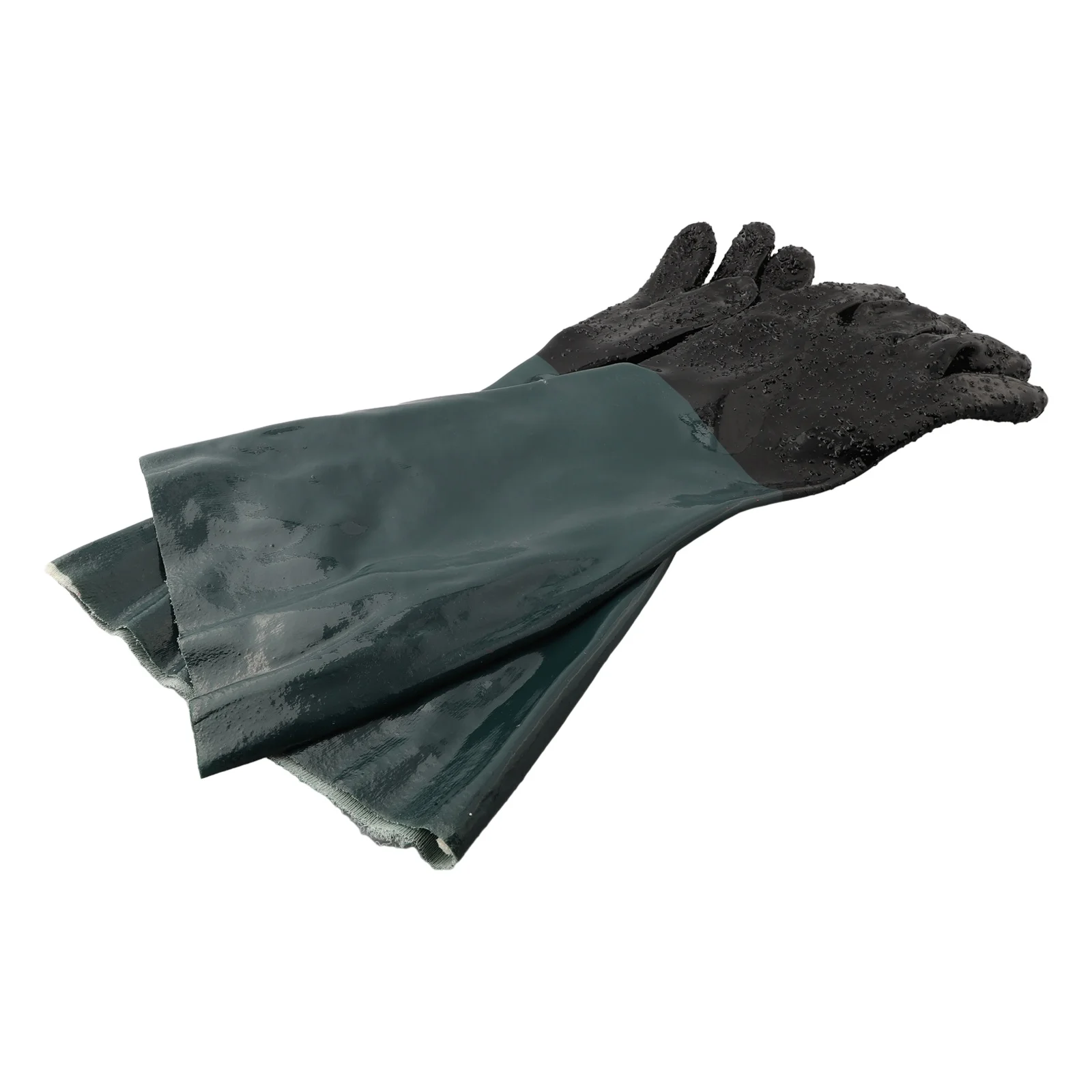 Air Tools Sand Blasting Gloves Abrasive 11.89x9.44In Black Blast Cabinet Durability For Sandblaster Sand Green