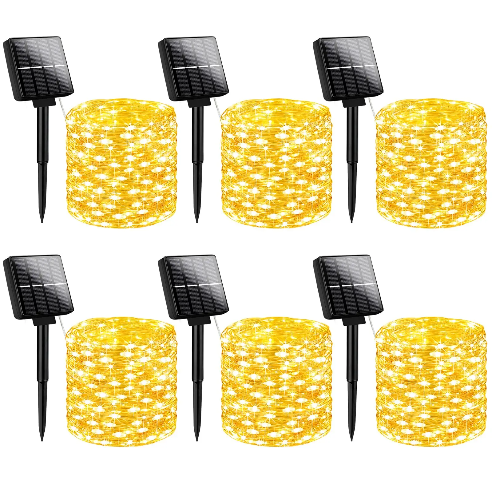 

Outdoor Solar String Light Waterproof 6Pack Total 240FT 600 LED Solar Powered Fairy Light Solar Twinkle Light for Garden Wedding