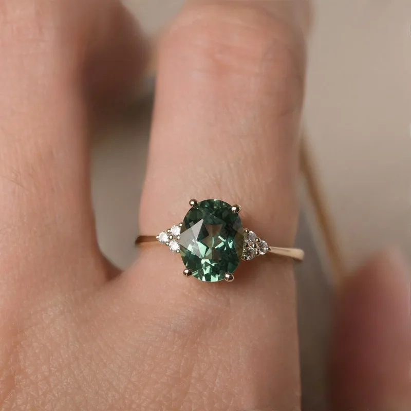 Oversized Shiny Cubic Zirconia Ring Women's Romantic Wedding Banquet Ring Anniversary Valentine's Day Exquisite Jewelry Gift