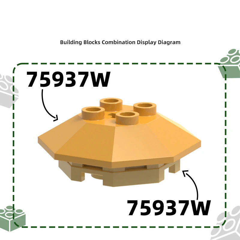 Moc 10 pçs parte tijolos 75937w suporte octogonal placa base bpard blocos de construção conjunto castelo casa partícula crianças presente aniversário