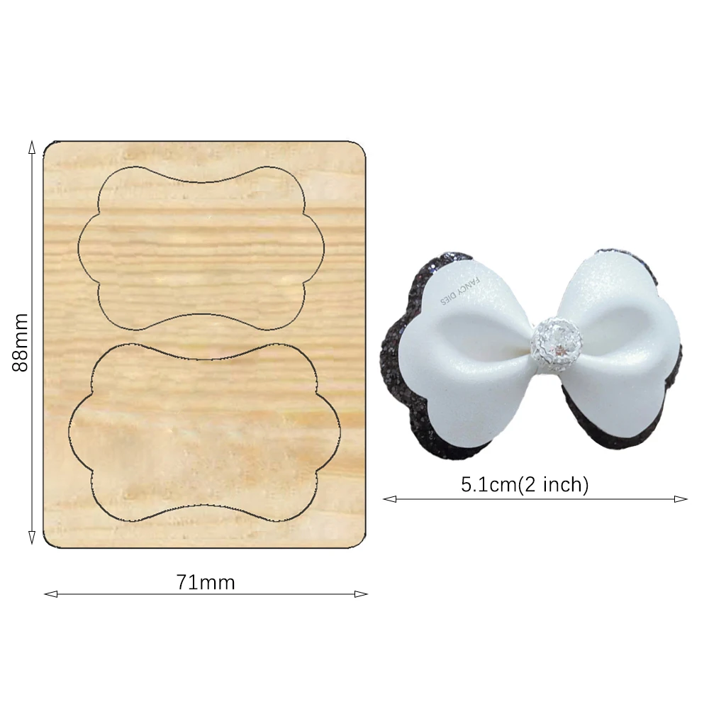 Bow New Handmade Cutting Dies Girl Hair Clips Wooden Mold Cutter for Fustelle Big Cutting Machine