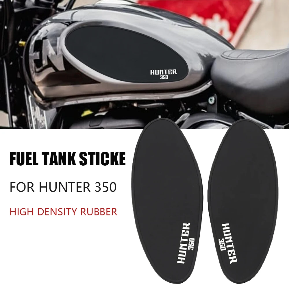 For Royal Enfield HUNTER 350 2022-2026 Motorcycle Anti-Slip Fuel Tank Rubber Sticker Protector Knee Tank Pad Decal