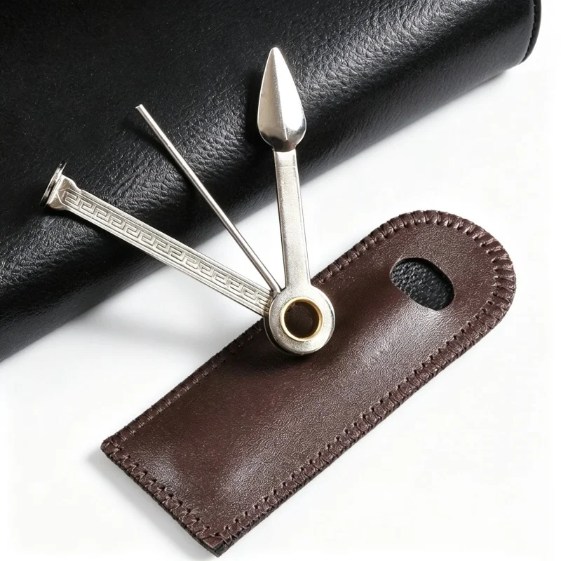 New Stainless Steel Smoking Tool Multifunction Cleaners Smoking Knife Wood Pipe Smoking Pipe Clean Accessory & Faux Leather Bag