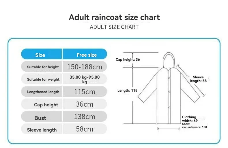 Regenmantel, verdickt, transparent, für Erwachsene, Herren und Damen, EVA-Regenmantel, Einweg-Poncho, Driften, Reisen, Outdoor-Produkte – Detail 17