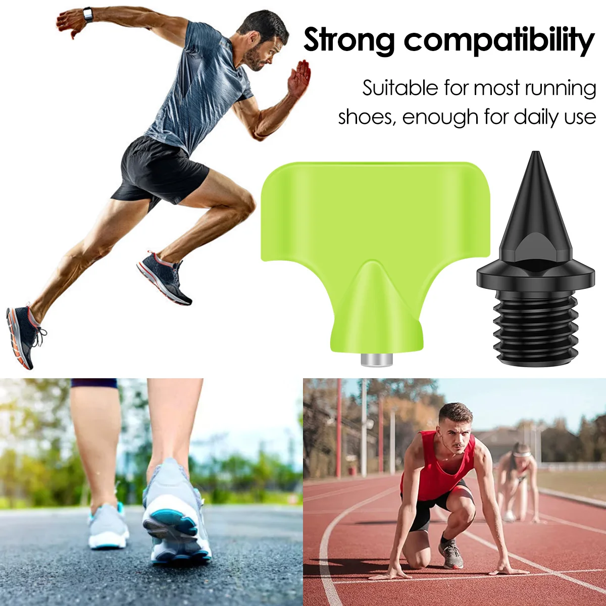 100Pcs Track Spikes Steel Wear Resistant Shoe Spikes Replacement Non-slip Lightweight Sport Shoes Spikes for Running Hiking