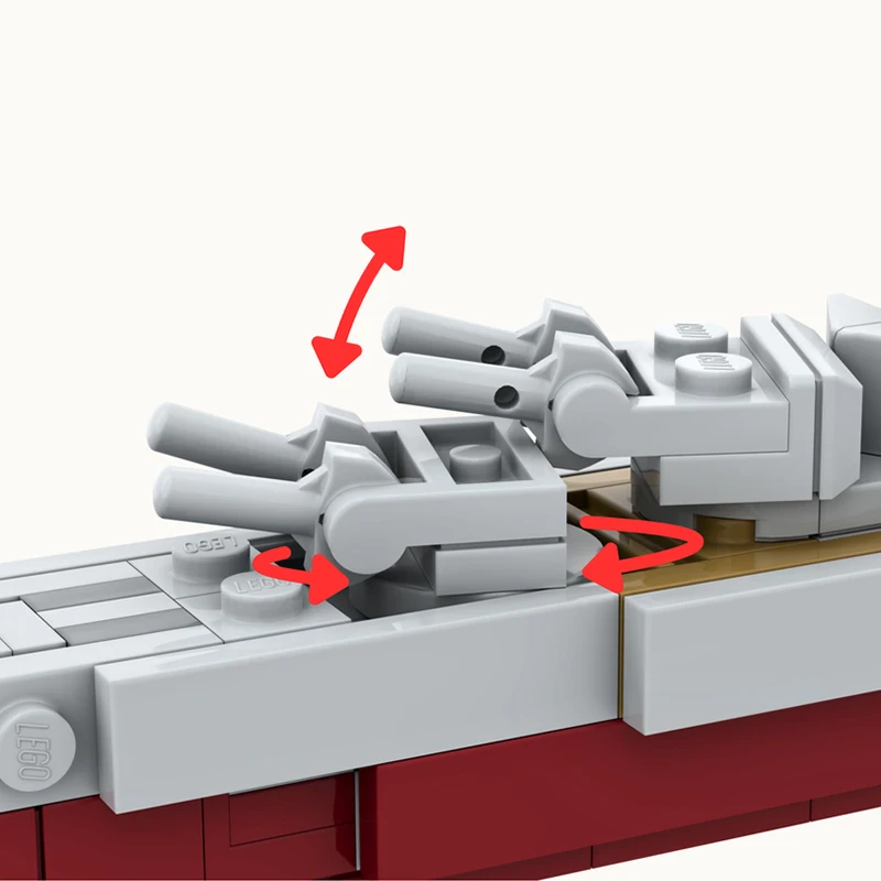 269 Uds. MOC-239012 Bismarck acorazado WW2 barcos militares modelo de guerra bloques de construcción DIY juguetes de montaje niño regalo de cumpleaños