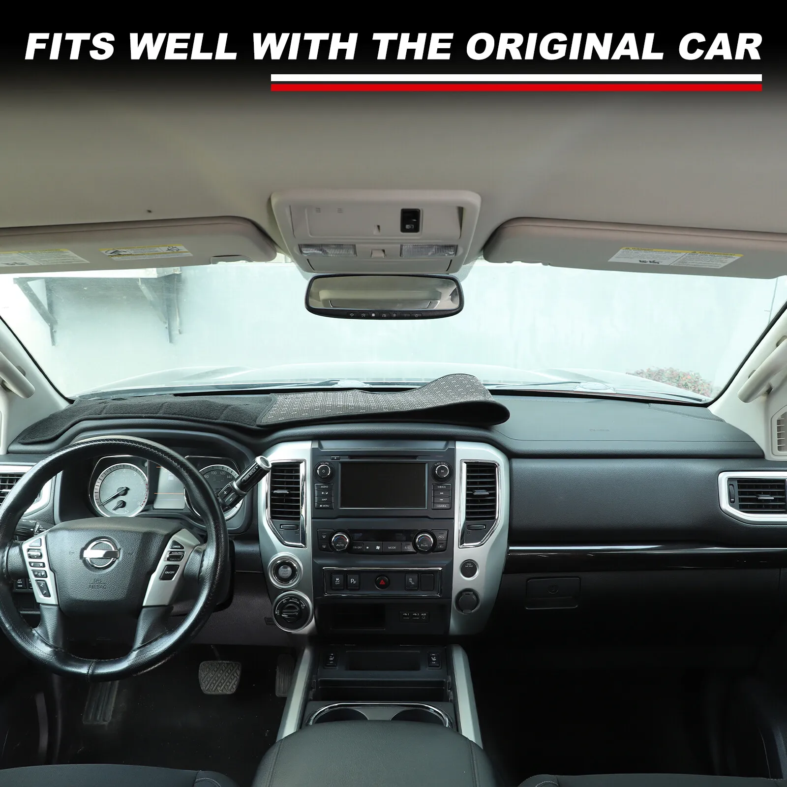 

LHD Dashboard Protective Mat Shade Cushion Pad UV Shield Pad For Nissan Titan 2016-24 Frontier 2022-2024 Pathfinder 2013-2020