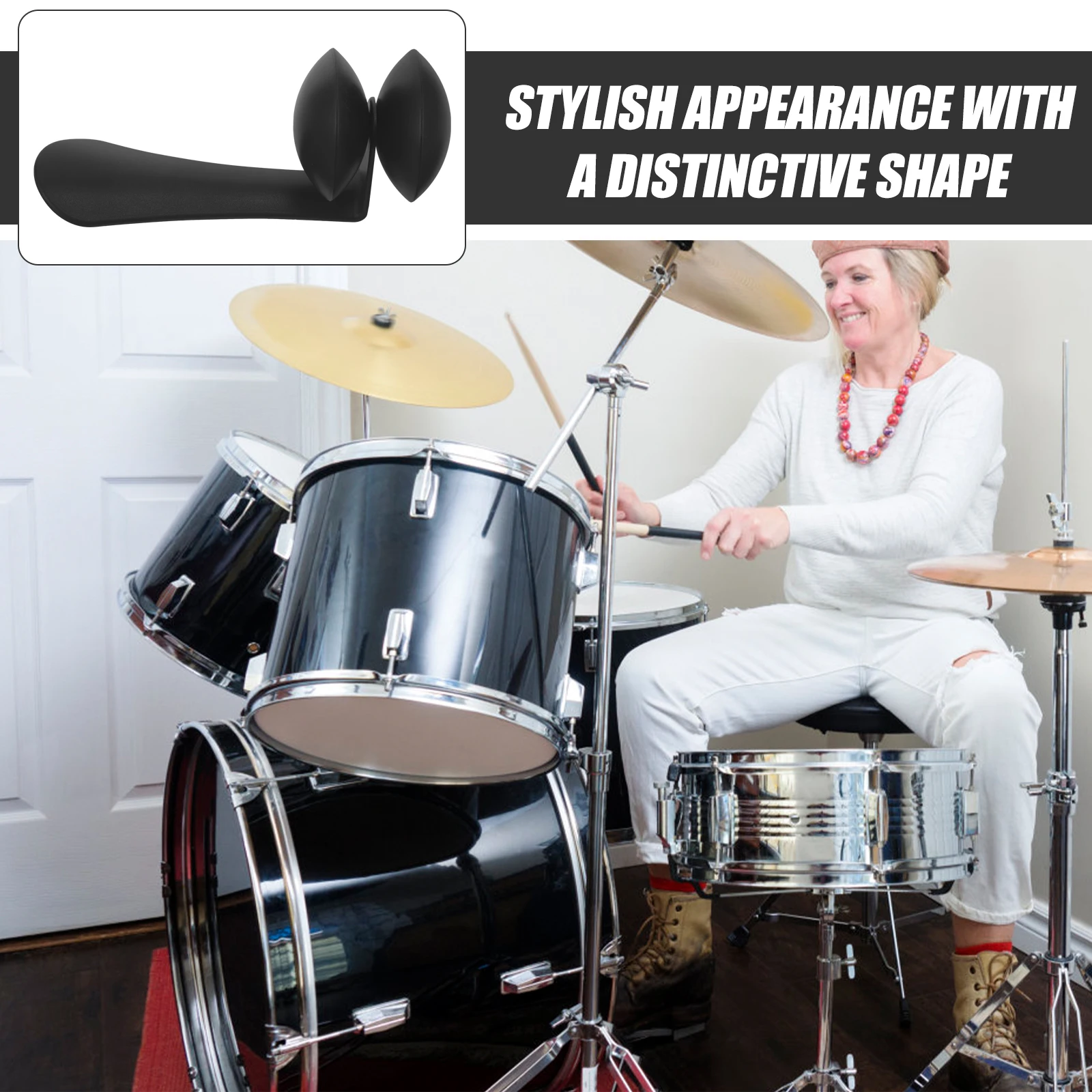 

Sturdy Foot Tambourine Percussion Instrument Kids Music Education Rhythm Shaking Bell Metal Drum Accessory Lightweight Portable