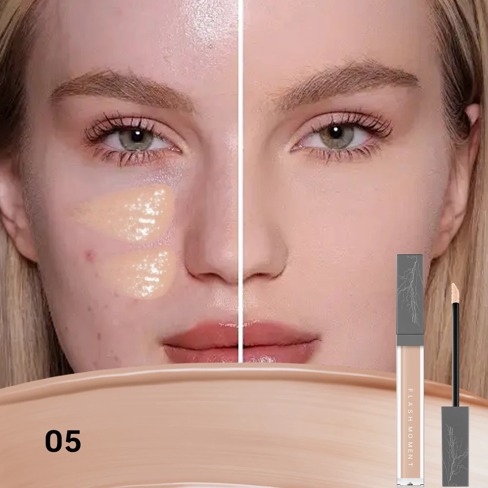 FlashMoment コンシーラーは、クマやニキビ跡をカバーし、リッププライマーとしても使用できます。