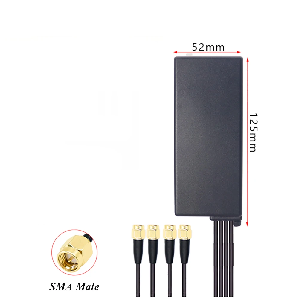 5G 4 in 1 Adhesive Mount Combo External Antenna 600-6000MHz Multi-band Omnidirectional Outdoor Waterproof Modem Router Antenna