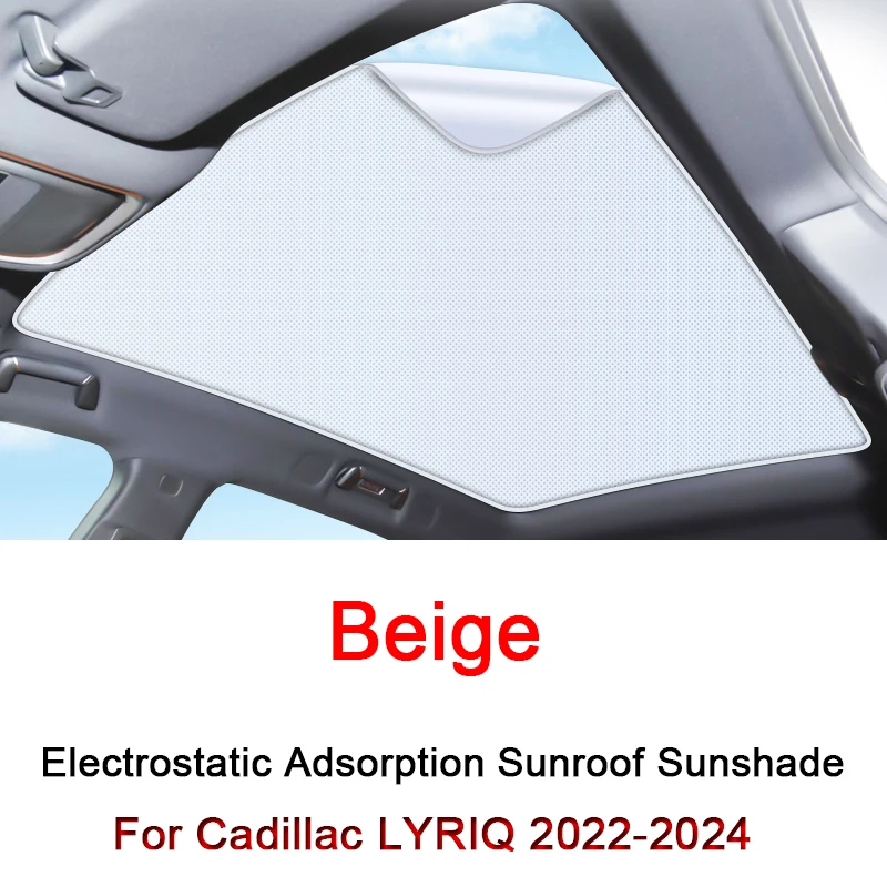 

Fit For Cadillac LYRIQ 2022 2023 2024 Electrostatic Adsorption Car Roof Sunshade Skylight Blind Shading Windshield Sunroof Cover