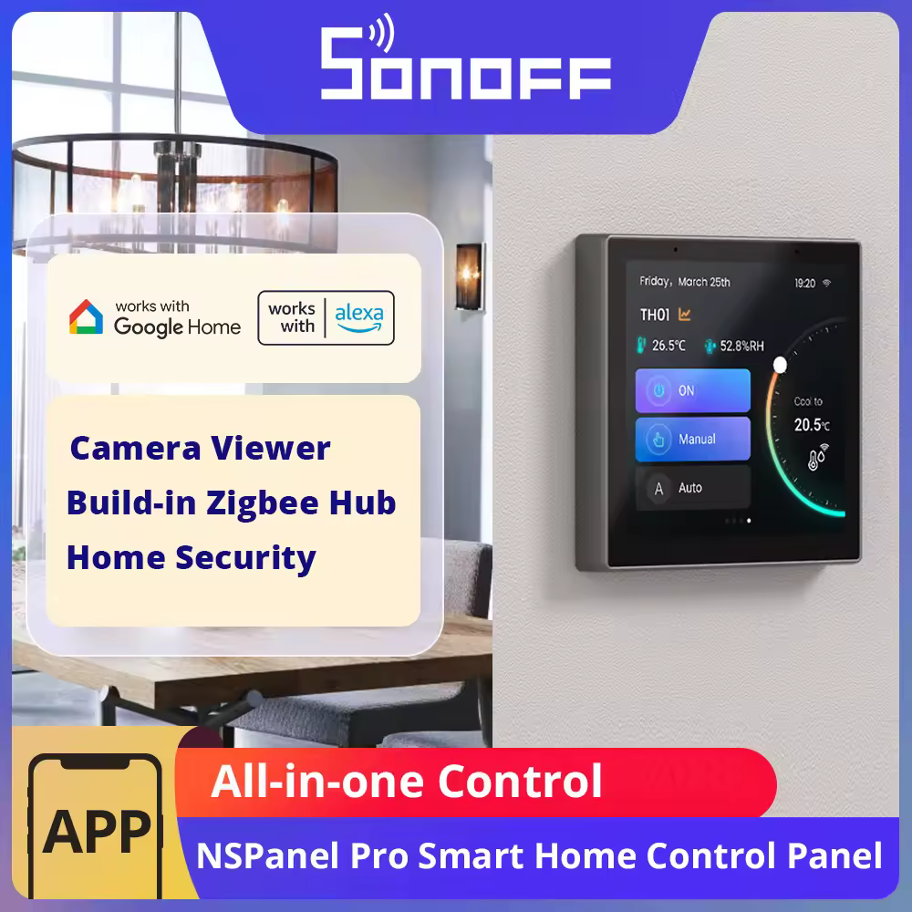 SONOFF NSPanel פרו חכם בית לוח בקרת האיחוד האירופי HMI TFT 3.95 "מסך מגע חכם סצנה תצוגת קול שליטה באמצעות alexa Google