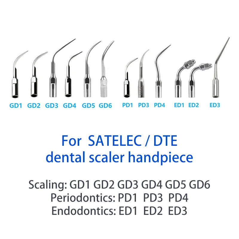 치과용 초음파 스케일러 팁, 우드페커 및 EMS 핸드피스 스케일링 G1 G2 G3 G4 P1 P3 E1 E2 에 적합