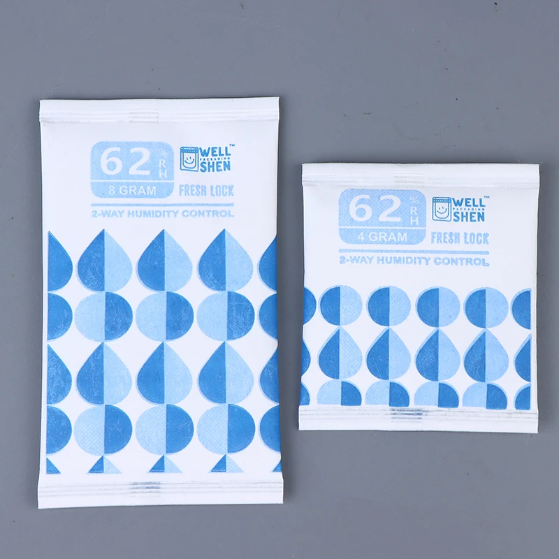 Pacchetti idratazione ottimale 4g / 8g, 62% RH per conservare e polimerizzazione di boccioli di fiori e erbe, bilanciatore dell'umidità