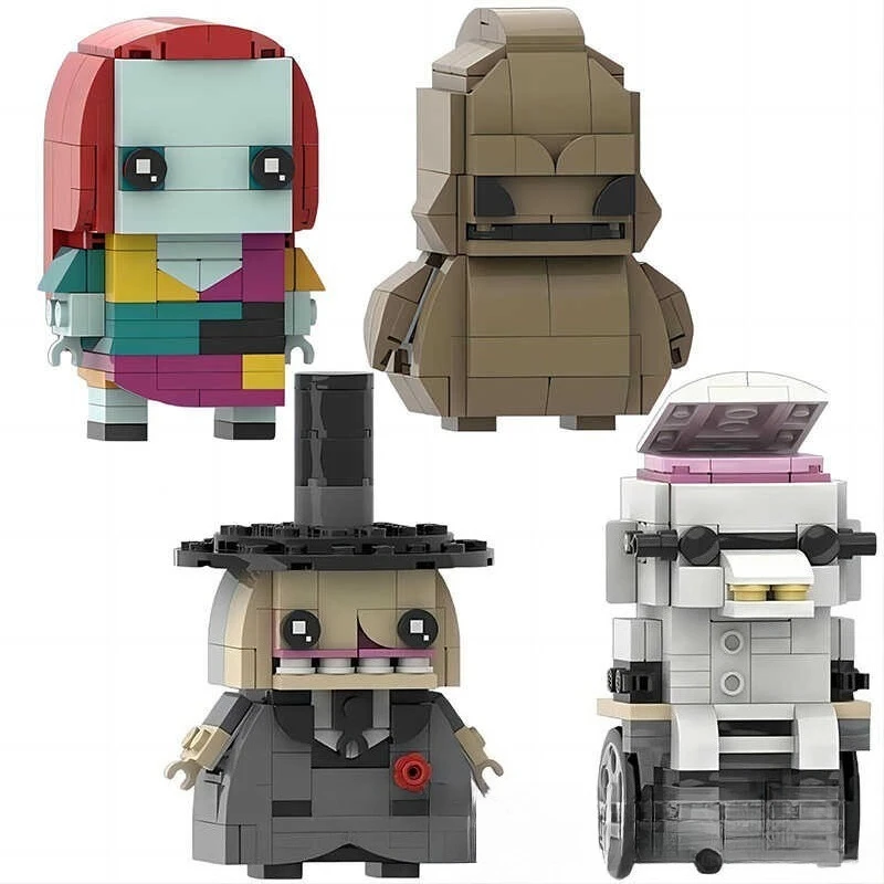 MOC Classic Creative Series Compatible with Christmas Eve Horror Movie Character Mosaic Building Block Educational Bricks Toys