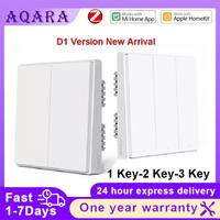 Aqara Smart Switch D1 Zigbee Wireless Light Switch 3 Button Key with Neutral Voice Control for Xiaomi Mijia Mi Home HomeKit APP