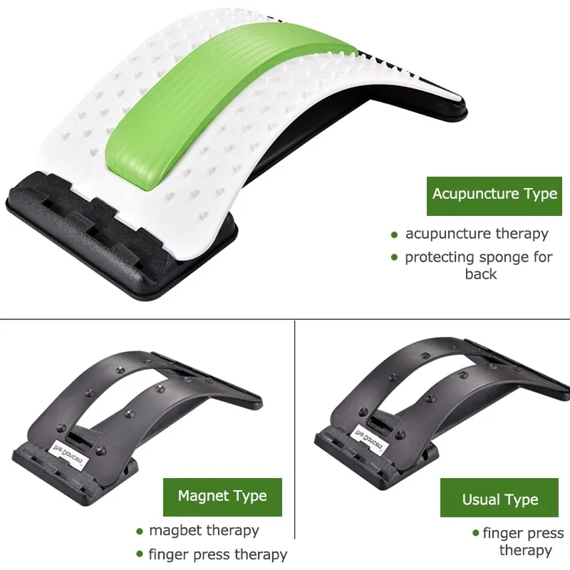 Back massage stretcher magic fitness back posture corrector lumbar traction spine posture back pain cushion