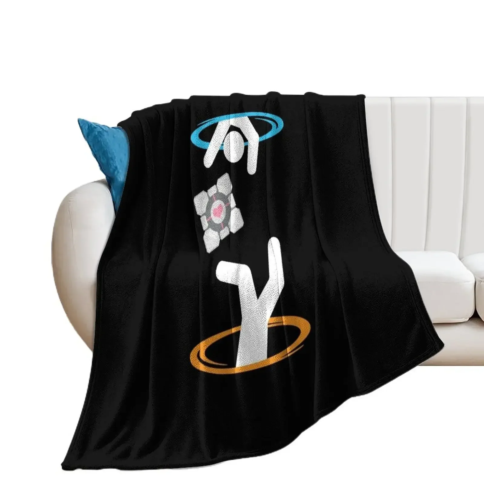 Don't Lose The Companion Cube (Transparent) | Portal Throw Blanket anime Luxury Throw for sofa Blankets