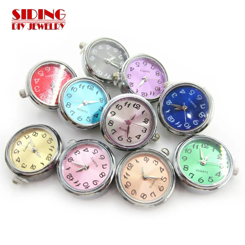 10pcs/lot 20mm white wrist watch snap buttons charms DIY women18mm Ginger Bracelet&bangles snap jewelry