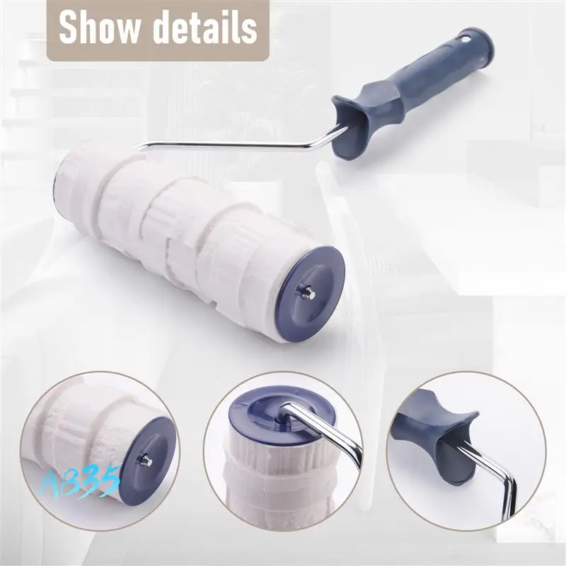 

AB35-Decorative Paint Roller Pattern Painting Tool Wall Diy Art Paint Texture Rolling Flower Roll