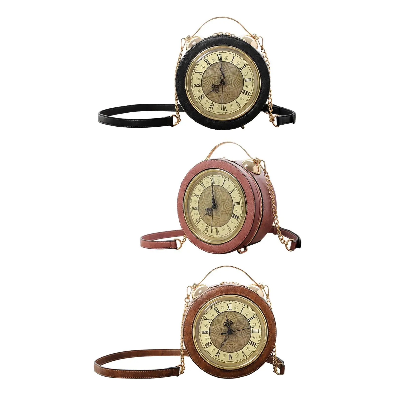 Clock Purse Handbag Crossbody Bag Wallet Portable Trendy Womens Shoulder Bag