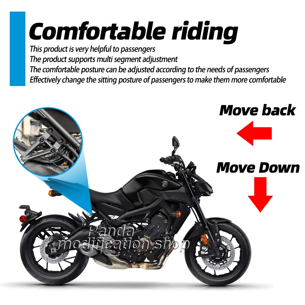 for mt 09 sp mt09  yamaha mt-09 xsr900 xsr 900 accessories 2014 2015 2016 2017 2018 2019 2020 2021 Passenger pedal adjustment