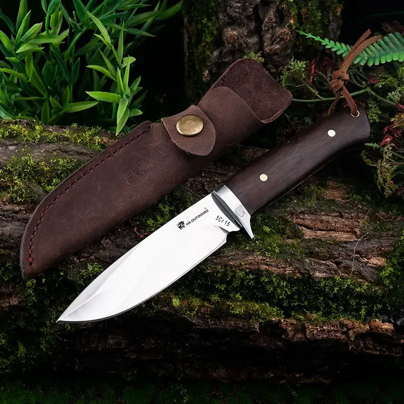 

HX OUTDOORS Forest Survival Knife Hunting 5cr15 Stainless Steel 58HRC Straight Knives Self-defense tool