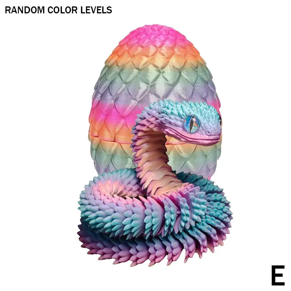 3D Gedruckt Coole Schlange Drachen Ei Multi-gelenk Roman Ostern Heißer-verkauf Geschenk Dekompression kinder Spielzeug Desktop dekoration