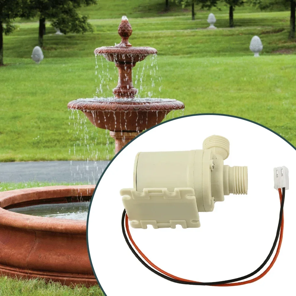 12V 100°C Solar Hot /Cooling Water Circulation Pump Food Grade Silent Coupler White Amphibious Pump Garden Supplies