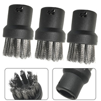 3PCS Round Brushs Stainless Steel Wire Brush Tool Nozzles For Karcher SC1 SC2 CTK10 SC3 SC4 SC5 SC7 Steam Vacuum Cleaner Parts