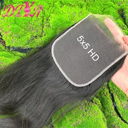 5x5 Deep Parting 100% Real HD Lace Closure Melt Skin 14-24 inch Straight Vietnamese Human Hair Pre Plucked HD Lace Frontal Only