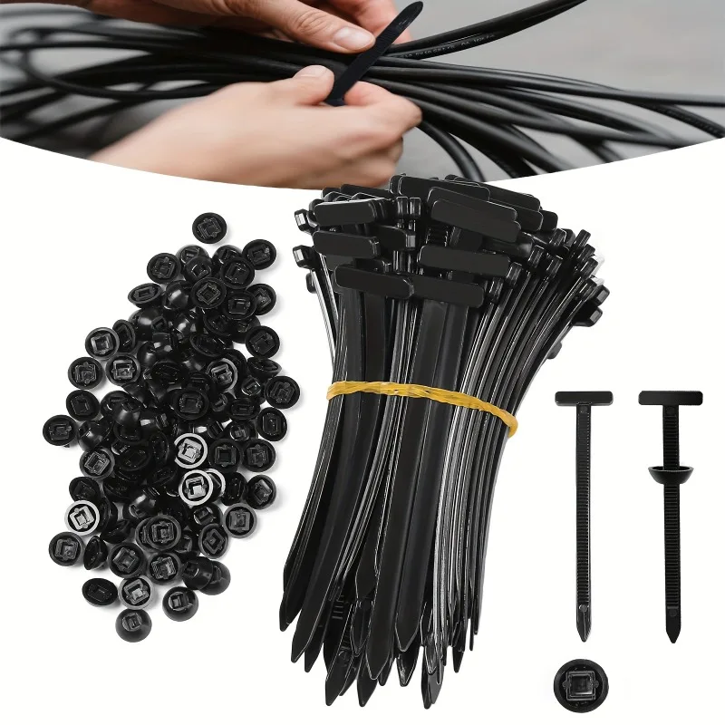 

20/50 шт. нейлоновая универсальная пряжка для кабельной стяжки, сверхмощный самоблокирующийся нейлоновый держатель на молнии, крепеж для ремонта крыльев автомобиля