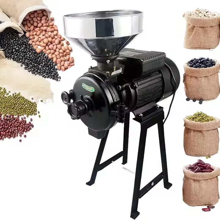 Household & Commercial Wet Dry Dual Use Grain Grinder High Efficiency Corn Soybean Pulverizer For Making Fine Powder Processing