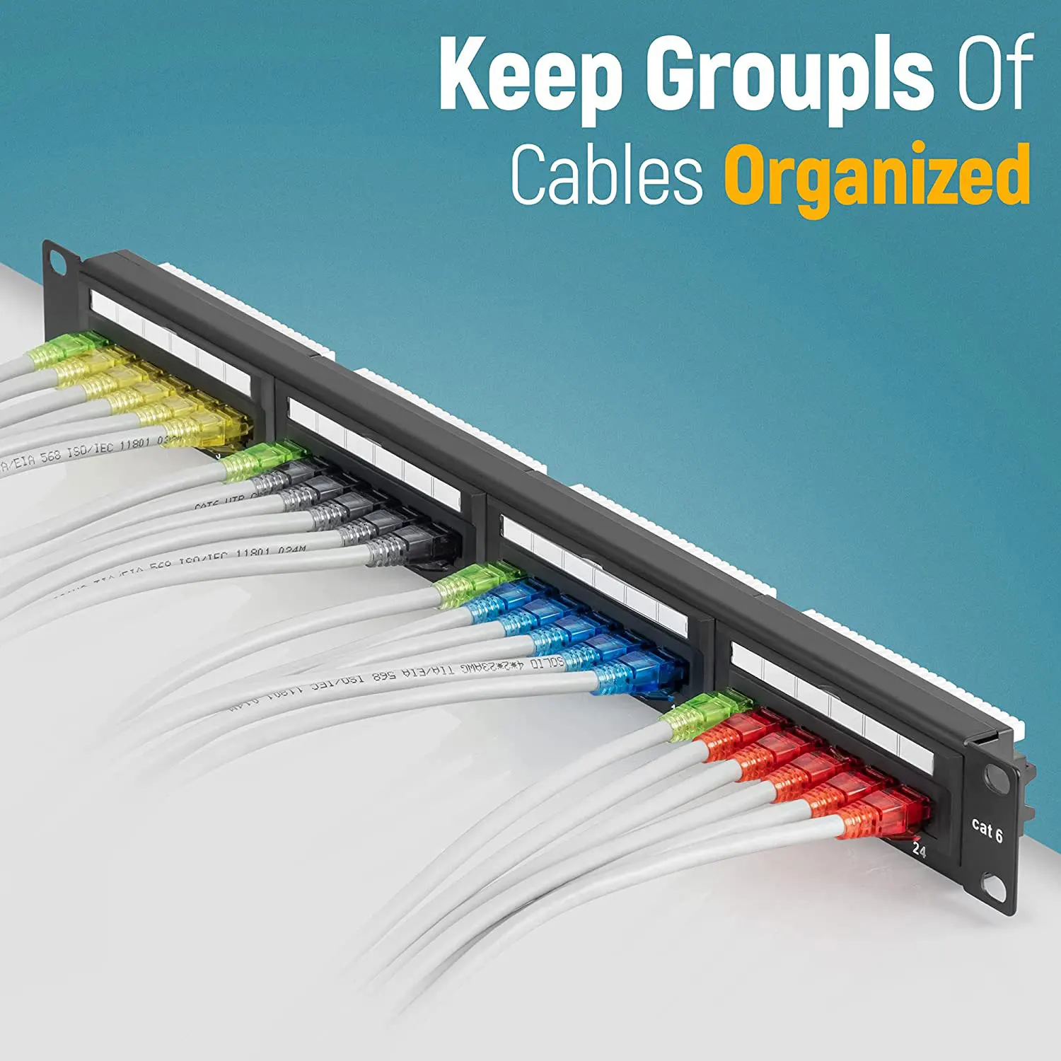 50 connettori passanti RJ45 Cat6, colori assortiti EZ a crimpare spina modulare per cavo di rete UTP solido o intrecciato