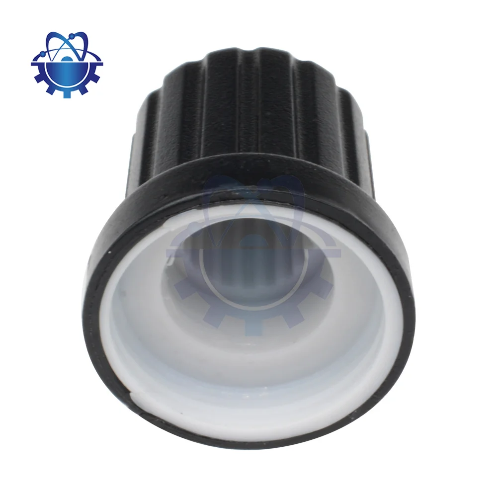 1-10pcs/Set 6mm Knob Rotary Taper Potentiometer Hole Volume Control White Black CAPS 0.6Cm For WH148 Potentiometer Rotating Cap