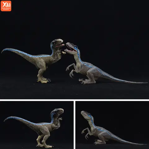Jurassic Simulation Velociraptor Dinosaur Model Set - Static Animal Action Figures Educational Toys for Kids