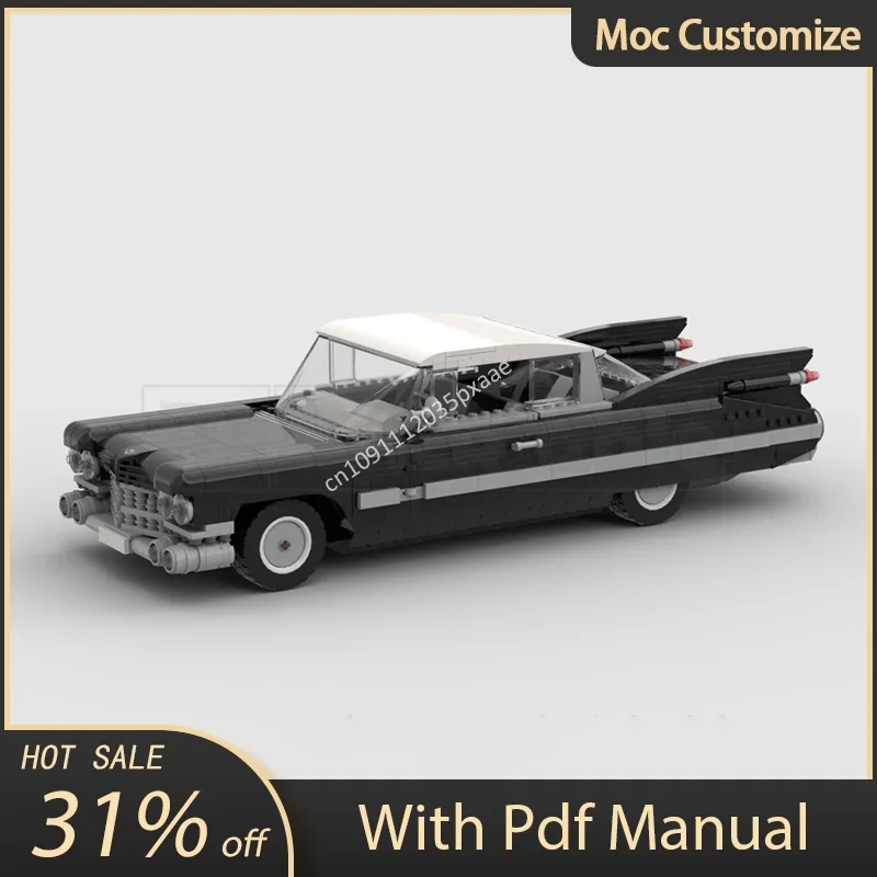 

1969 шт. Moc классический ретро автомобиль Cadillacs Coupe De Ville модель строительные блоки творчество сборка кирпичи игрушки детский образовательный подарок