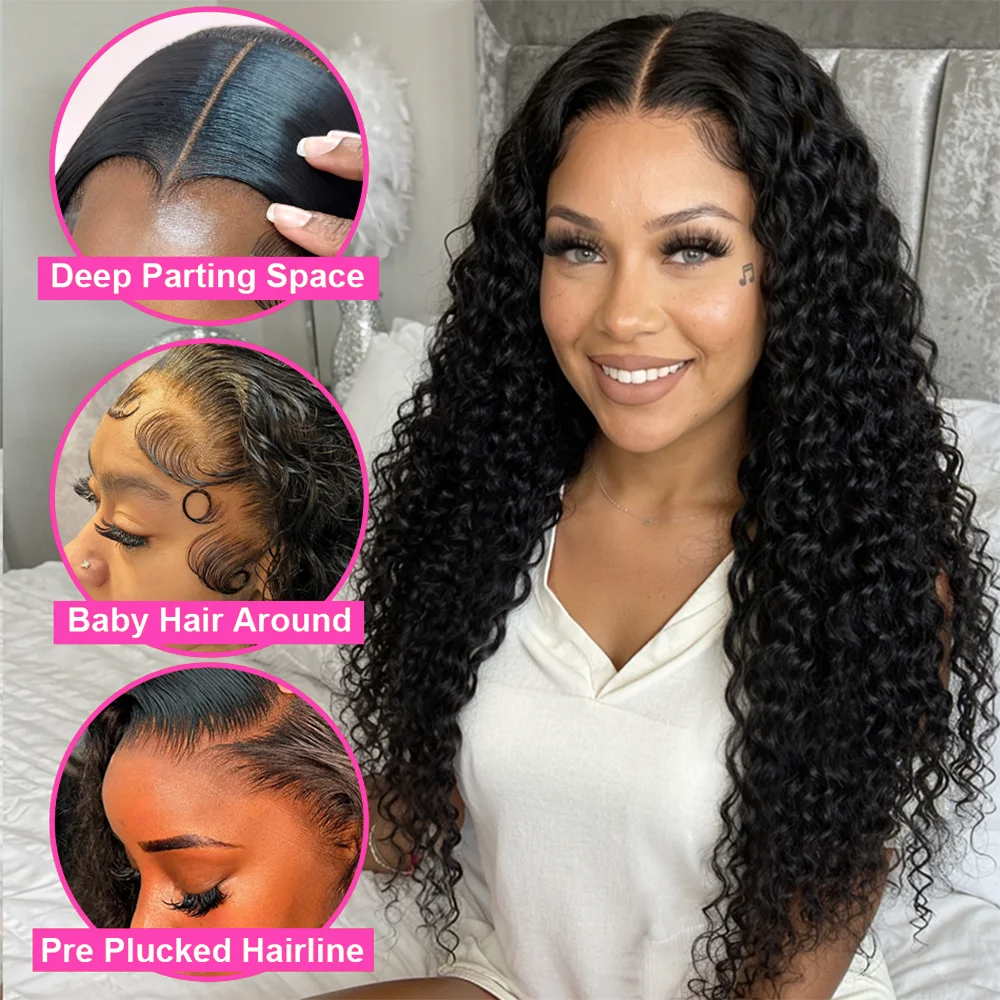 13x6 Body Wave Lace Front Wigs 100%  Human Hair Wig 40inch13x4 Pre Plucked Human Hair Wigs 250 Density  Body Wave  5x5 Ready to Go HD Lace Glueless Wigs for Women Natural Black Brazilian image 3