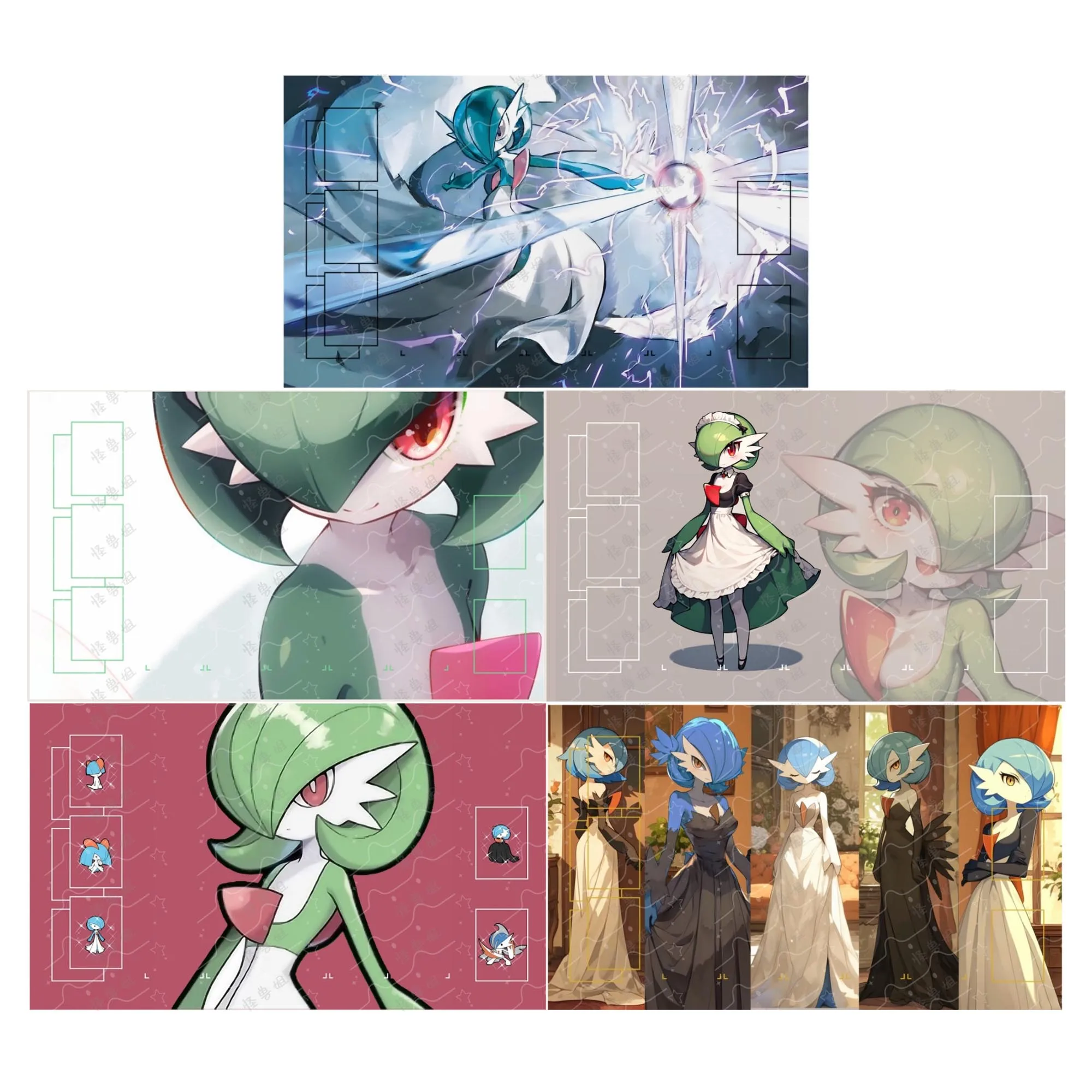 

600X350X2 мм Diy Ptcg Gardevoir Card Battle Mat Ptcg Gardevoir Single Player Настольная игра Карточная пластина Боевой коврик Подарочные игрушки