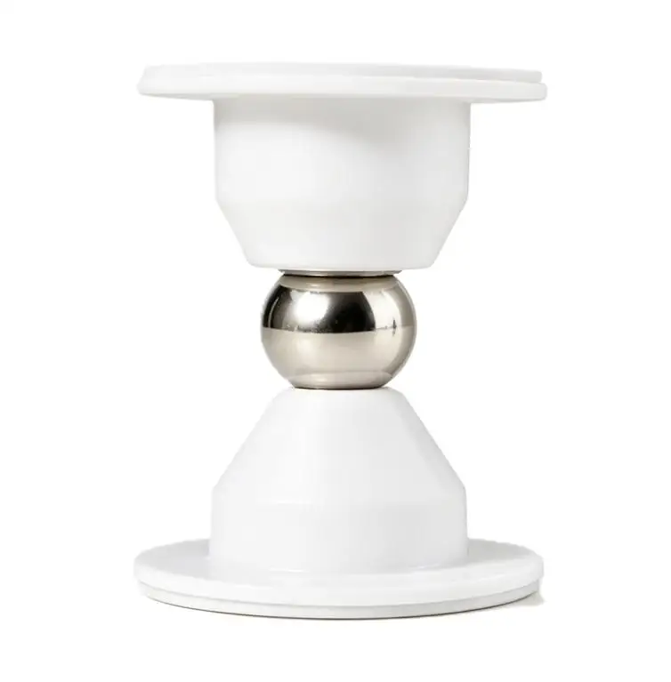 Wall Mounted Silent Magnetic Door Stopper No Drill Bumper ABS Material 5.6x5.6x7.3cm for Interior Door Management